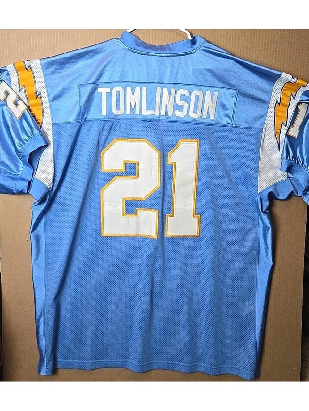 100% authentic Reebok Ladainian Tomlinson #21 Chargers Jersey Size 56 3XL Field
